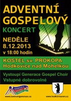Adventní gospelový koncert v Hodkovicích